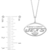 Thumbnail Image 2 of True Fans New York Jets 1/10 CT. T.W. Diamond Logo Necklace in Sterling Silver