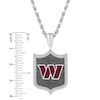 Thumbnail Image 2 of True Fans Washington Commanders 1/5 CT. T.W. Diamond and Enamel Reversible Shield Necklace in Sterling Silver