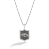 Thumbnail Image 1 of True Fans Baltimore Ravens 1/5 CT. T.W. Diamond and Enamel Reversible Shield Necklace in Sterling Silver