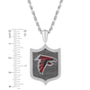 Thumbnail Image 3 of True Fans Atlanta Falcons 1/5 CT. T.W. Diamond and Enamel Reversible Shield Necklace in Sterling Silver