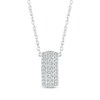 Thumbnail Image 1 of Round-Cut Diamond Four-Row Barrel Necklace 1/4 ct tw Sterling Silver 18”