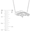 Thumbnail Image 1 of True Fans Denver Broncos 1/10 CT. T.W. Diamond Logo Necklace in Sterling Silver