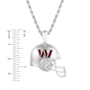 True Fans Washington Commanders 1/20 CT. T.W. Diamond Helmet Necklace in Sterling Silver