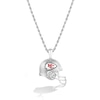 True Fans Kansas City Chiefs 1/20 CT. T.W. Diamond Helmet Necklace in Sterling Silver
