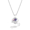 True Fans Buffalo Bills 1/20 CT. T.W. Diamond Helmet Necklace in Sterling Silver