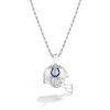 Thumbnail Image 0 of True Fans Indianapolis Colts 1/20 CT. T.W. Diamond Helmet Necklace in Sterling Silver