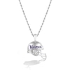 Thumbnail Image 0 of True Fans Minnesota Vikings 1/20 CT. T.W. Diamond Helmet Necklace in Sterling Silver
