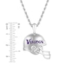 Thumbnail Image 1 of True Fans Minnesota Vikings 1/20 CT. T.W. Diamond Helmet Necklace in Sterling Silver