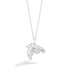 Thumbnail Image 1 of True Fans Atlanta Falcons 1/10 CT. T.W. Diamond Logo Necklace in Sterling Silver