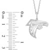 Thumbnail Image 2 of True Fans Atlanta Falcons 1/10 CT. T.W. Diamond Logo Necklace in Sterling Silver