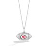 True Fans Kansas City Chiefs Diamond Accent Football Necklace in Sterling Silver