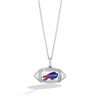 True Fans Buffalo Bills Diamond Accent Football Necklace in Sterling Silver