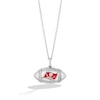 True Fans Tampa Bay Buccaneers Diamond Accent Football Necklace in Sterling Silver