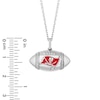 True Fans Tampa Bay Buccaneers Diamond Accent Football Necklace in Sterling Silver