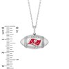 Thumbnail Image 2 of True Fans Tampa Bay Buccaneers Diamond Accent Football Necklace in Sterling Silver