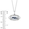 Thumbnail Image 2 of True Fans Seattle Seahawks Diamond Accent Football Necklace in Sterling Silver