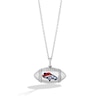 Thumbnail Image 1 of True Fans Denver Broncos Diamond Accent Football Necklace in Sterling Silver