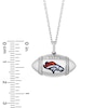 True Fans Denver Broncos Diamond Accent Football Necklace in Sterling Silver