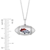 Thumbnail Image 2 of True Fans Denver Broncos Diamond Accent Football Necklace in Sterling Silver