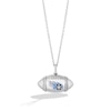 Thumbnail Image 1 of True Fans Tennessee Titans Diamond Accent Football Necklace in Sterling Silver