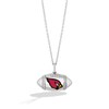 Thumbnail Image 1 of True Fans Arizona Cardinals Diamond Accent Football Necklace in Sterling Silver