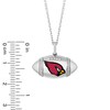 Thumbnail Image 2 of True Fans Arizona Cardinals Diamond Accent Football Necklace in Sterling Silver