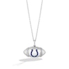 True Fans Indianapolis Colts Diamond Accent Football Necklace in Sterling Silver