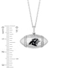True Fans Carolina Panthers Diamond Accent Football Necklace in Sterling Silver