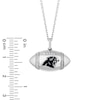 Thumbnail Image 1 of True Fans Carolina Panthers Diamond Accent Football Necklace in Sterling Silver