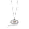 Thumbnail Image 1 of True Fans Jacksonville Jaguars Diamond Accent Football Necklace in Sterling Silver