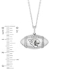 True Fans Jacksonville Jaguars Diamond Accent Football Necklace in Sterling Silver