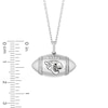 Thumbnail Image 1 of True Fans Jacksonville Jaguars Diamond Accent Football Necklace in Sterling Silver