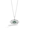 Thumbnail Image 1 of True Fans New York Jets Diamond Accent Football Necklace in Sterling Silver