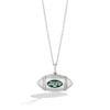 Thumbnail Image 0 of True Fans New York Jets Diamond Accent Football Necklace in Sterling Silver