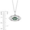Thumbnail Image 2 of True Fans New York Jets Diamond Accent Football Necklace in Sterling Silver