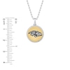 True Fans Baltimore Ravens 1/10 CT. T.W. Diamond Enamel Disc Necklace in Sterling Silver and 10K Yellow Gold