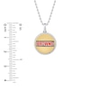 True Fans Cleveland Browns 1/10 CT. T.W. Diamond Enamel Disc Necklace in Sterling Silver and 10K Yellow Gold