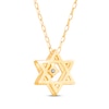 Thumbnail Image 3 of Round-Cut Diamond Solitaire Star of David Necklace 1/20 ct tw 10K Yellow Gold 18”
