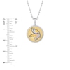True Fans Minnesota Vikings 1/10 CT. T.W. Diamond Enamel Disc Necklace in Sterling Silver and 10K Yellow Gold