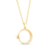 Thumbnail Image 3 of Round-Cut Diamond Solitaire Crescent Moon & Star Islam Necklace 1/20 ct tw 10K Yellow Gold 18”