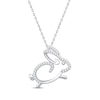 Thumbnail Image 1 of Round-Cut Diamond Year of the Rabbit Necklace 1/5 ct tw Sterling Silver 18”