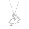 Thumbnail Image 2 of Round-Cut Diamond Year of the Rabbit Necklace 1/5 ct tw Sterling Silver 18”