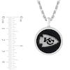 True Fans Kansas City Chiefs Onyx Disc Necklace in Sterling Silver