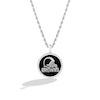 True Fans Cleveland Browns Onyx Disc Necklace in Sterling Silver