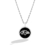 True Fans Baltimore Ravens Onyx Disc Necklace in Sterling Silver