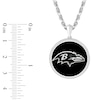 True Fans Baltimore Ravens Onyx Disc Necklace in Sterling Silver