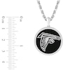 True Fans Atlanta Falcons Onyx Disc Necklace in Sterling Silver