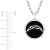 True Fans Los Angeles Chargers Onyx Disc Necklace in Sterling Silver