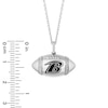 Thumbnail Image 1 of True Fans Baltimore Ravens Diamond Accent Football Necklace in Sterling Silver