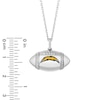 Thumbnail Image 2 of True Fans Los Angeles Chargers Diamond Accent Football Necklace in Sterling Silver